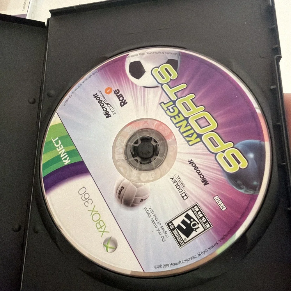 Xbox 360 Video Game Lot Of 4 Kinect Sports 1 & 2 Kinect Adventures Just Dance